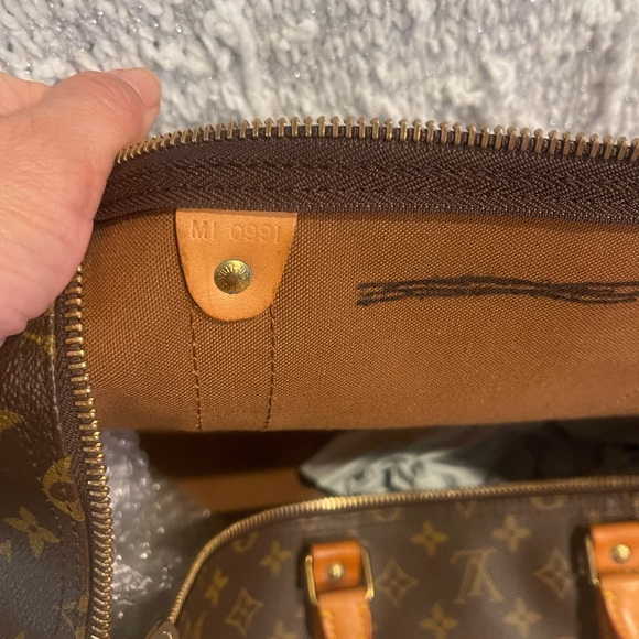 Authentic Louis Vuitton LV BOSTON BAG Keepall 55 Monogram Pre love LV - Picture 16 of 16